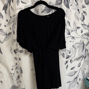 torrid Black Tie-Front Tunic Top